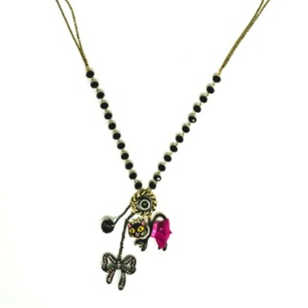 Betsey Johnson Ballerina Cat Necklace